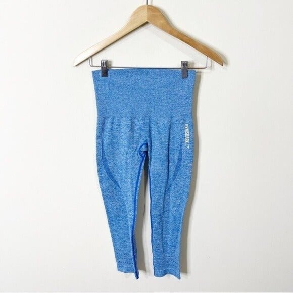 Gymshark Blueberry Marl High Waisted Seamless Crop Leggings Size XS - Picture 1 of 5